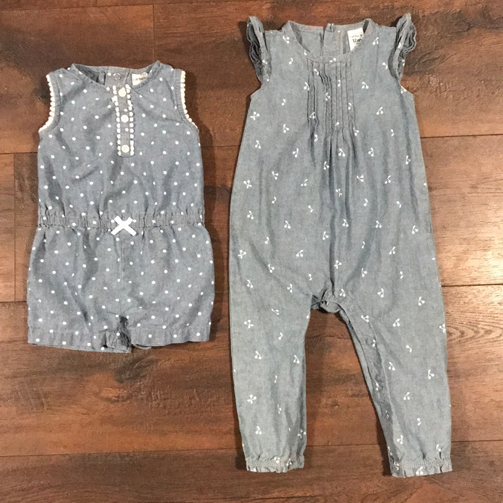 ☀️ Girls 12m Rompers ☀️ - Picture 2 of 6